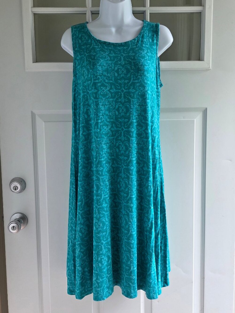 Croft & Barrow Green Blue Midi Dress | Sz. Small
